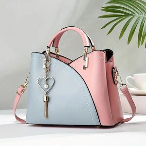 Trendy Satchel Metal Tassel Decor Crossbody Bag